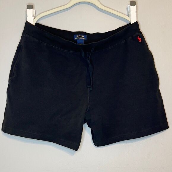 Ralph Lauren Other - Ralph Lauren Cotton Shorts Men's XL Athletic Pony Drawstring Black Waffle Knit